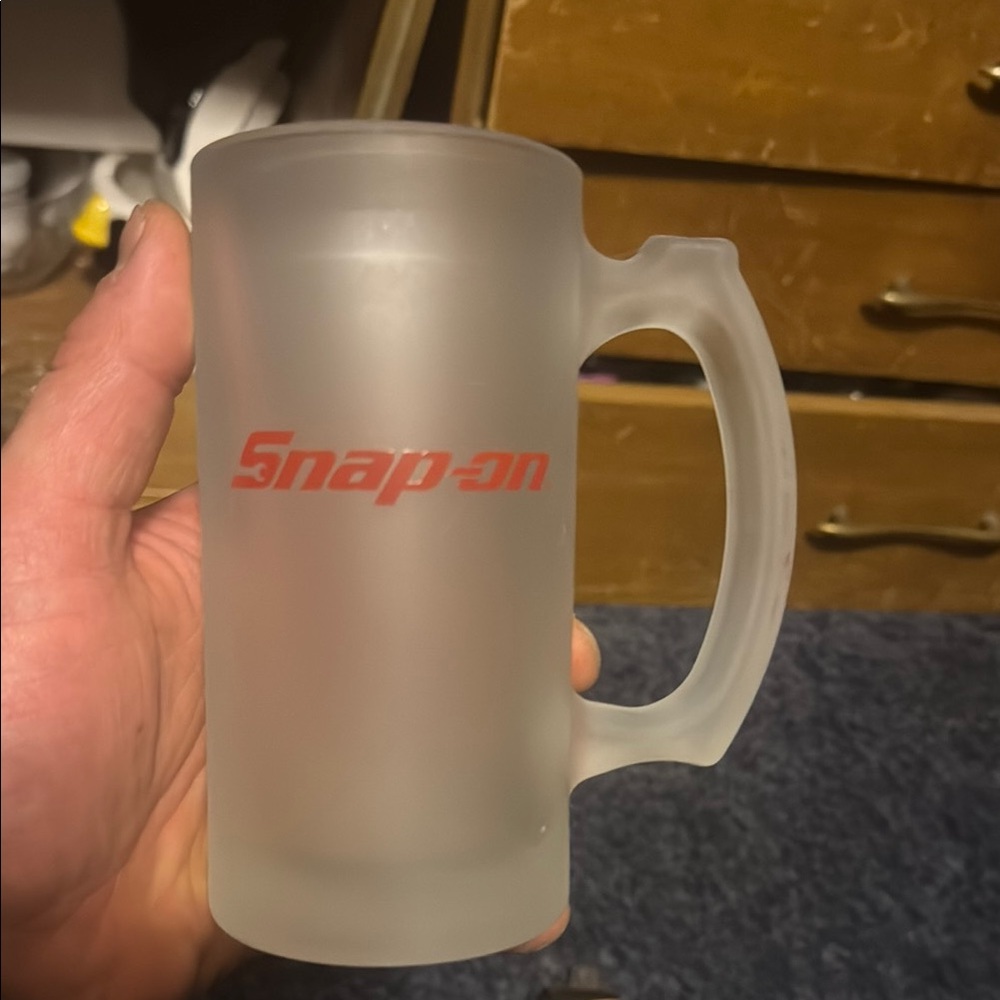 Gray and Red Snap-On Frosted Drinkware Mug